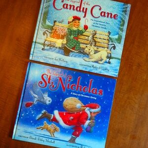 The legend of the Candy Cane & The Legend of St.Nicholas hardback books.